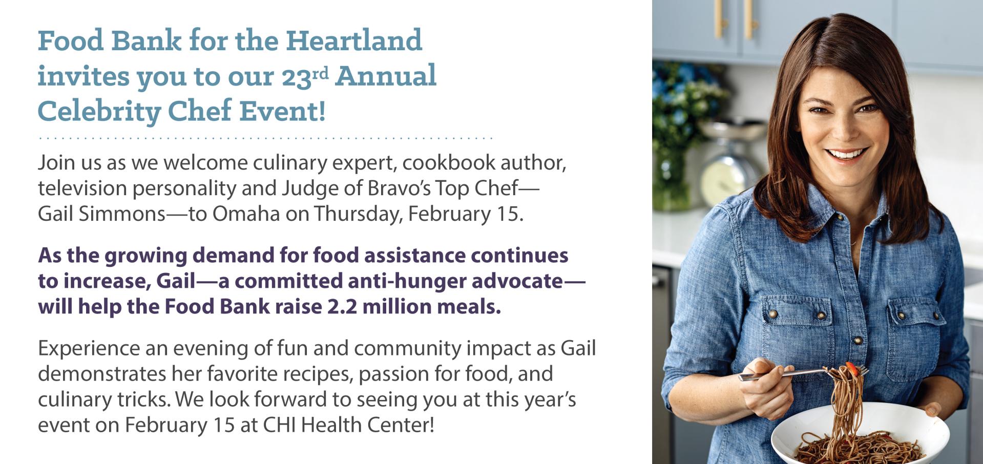 ANNOUNCING Celebrity Chef 2024 With Gail Simmons SHARE Omaha   CC GS 